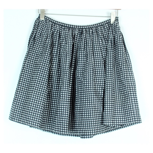 Madewell Dresses & Skirts - Madewell Gingham Shirred Skirt Plaid Mini Skirt